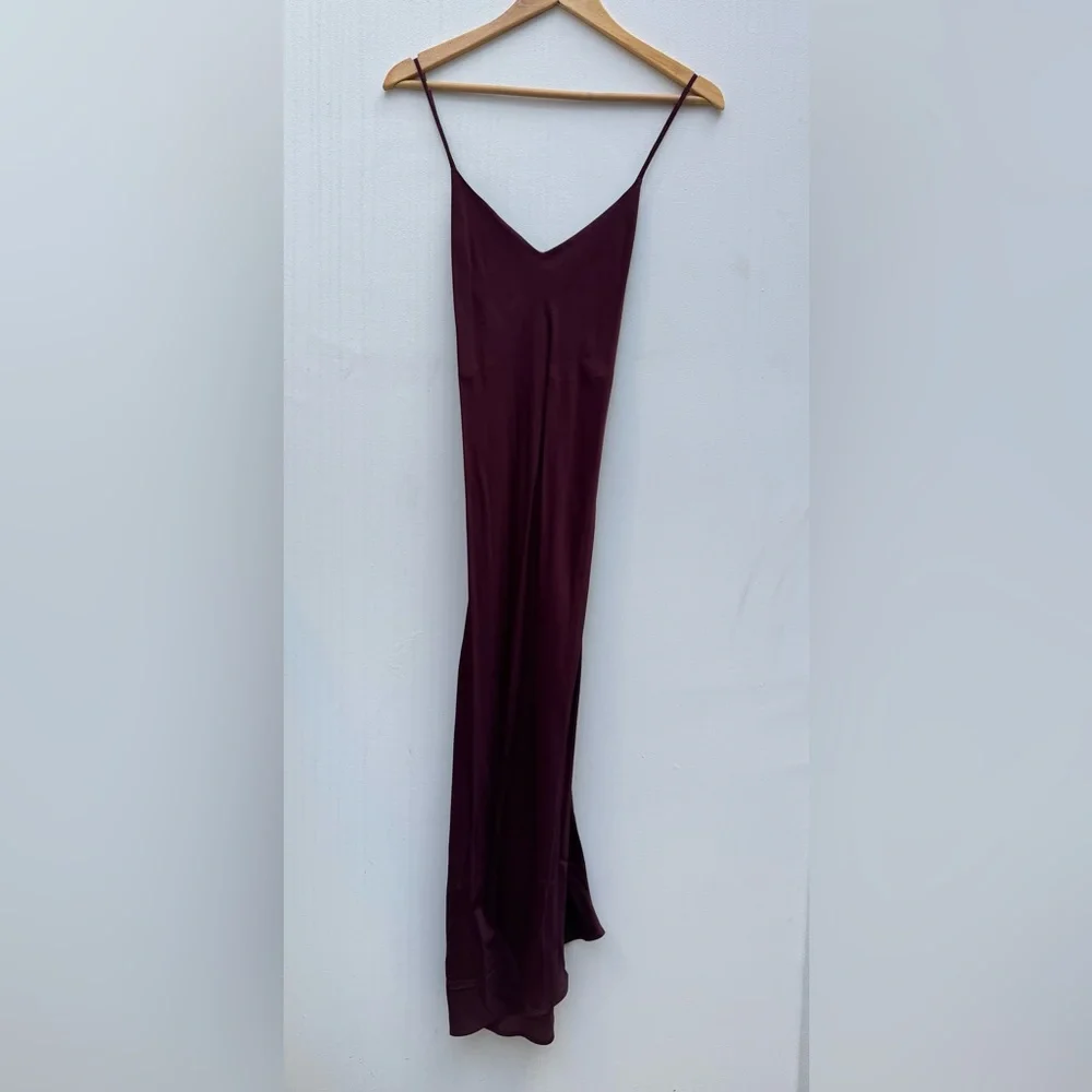 AG ADRIANO GOLDSCHMIED: Scarlett Slip Dress in Rich Carmine. Size L - Picture 5 of 12